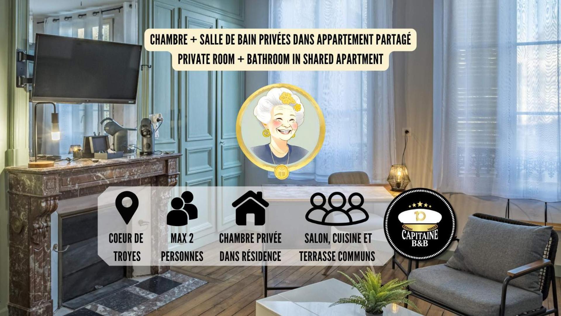 Chez Suzanne 0 - Chambre Privee Dans Maison De Ville - Confort - Hypercentre 特鲁瓦 外观 照片